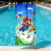 Super Mario Print Beach Towel Design, Soft, Lightweight. for Home Bathroom, Spa, Pool, Yoga, Surfing, Camping, Gift for Family, Friend
