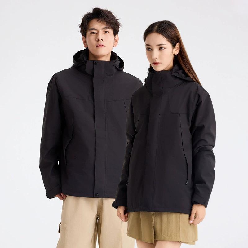 

Мужская куртка 3-в-1 24 зима новая ветрозащитная водонепроницаемая дышащая теплая куртка женская с логотипом на заказ S