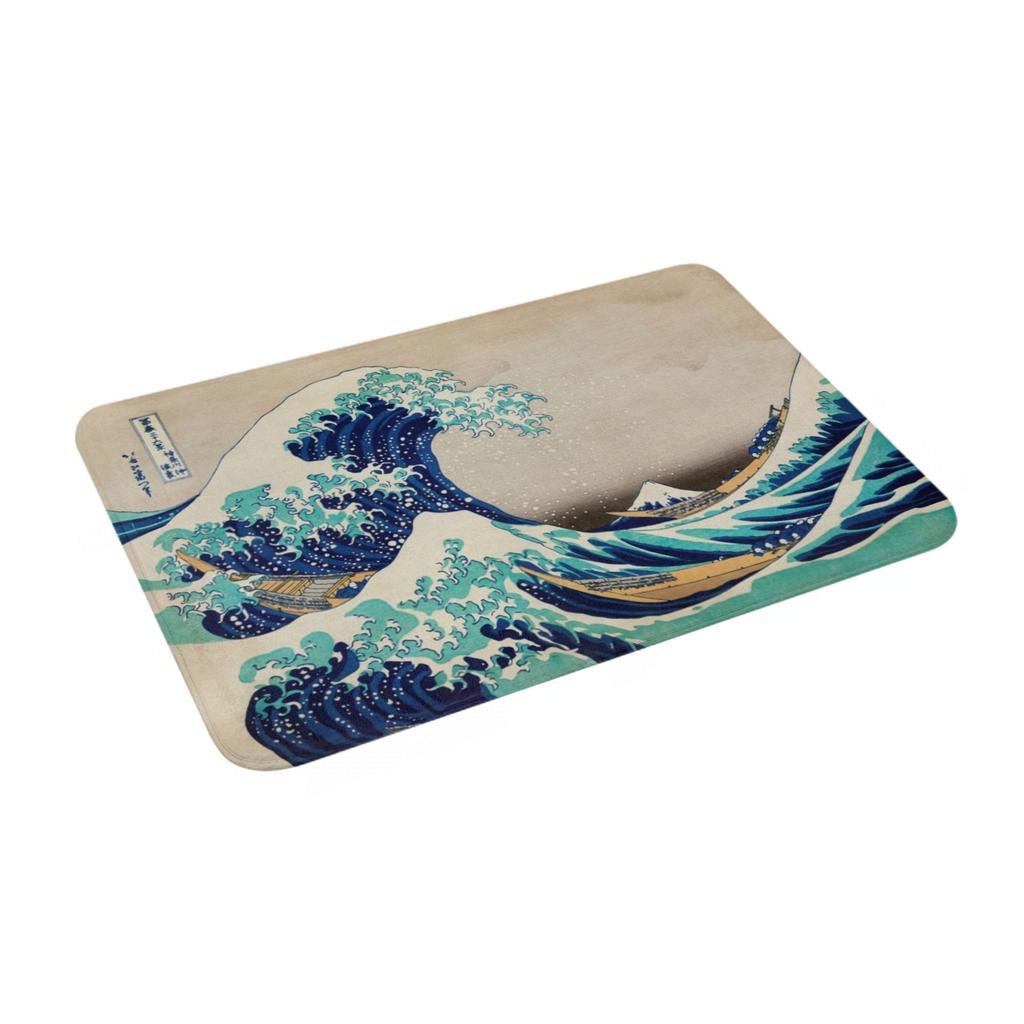 Great Wave Off Kanagawa Vintage Japanese Doormat Anti-Slip Bathroom Kitchen Mat Living Room Door Floor Entrance Carpet Rug