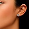 Exquisite Small Round Hoop Earrings Black Stone Earrings for Women Hoop Earring Jewelry