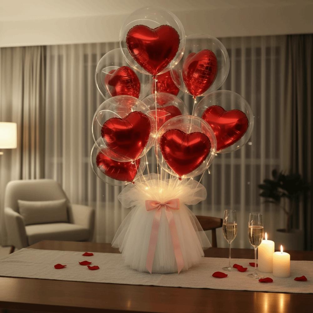 10pcs Transparent Bubble Balloon Set Birthday Wedding Valentine's Day Balloons  Gift