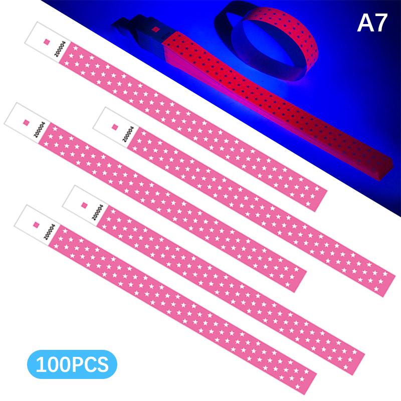 50/100 Stück Neon Stern Papier Armbänder Reißfest Einweg Event Armbänder Für Konzerte, Festivals, Partys, Feiertage