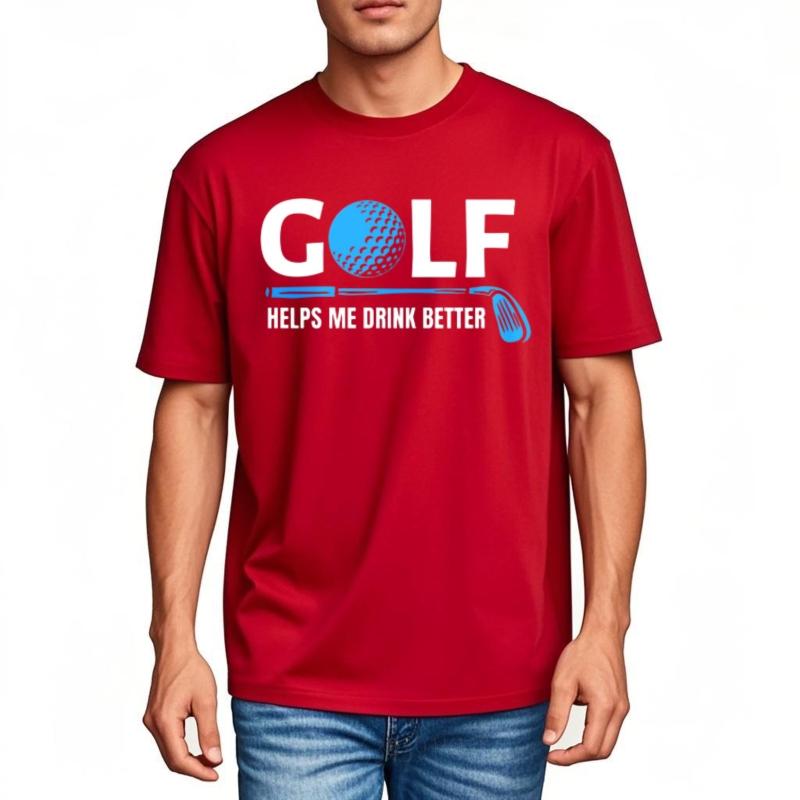 Solid Color Teeshirt Unisex Summer Tshirt Unisex Golf Helps Me Drink Better Anime For Her Tops Lightweight Tee Everyday Tee