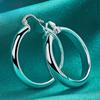 1 Pair of Wide Edged Smooth Circular Earrings, Simple Retro Style, Suitable for Daily Wear and Gift Giving, Perfect for Mother's Day