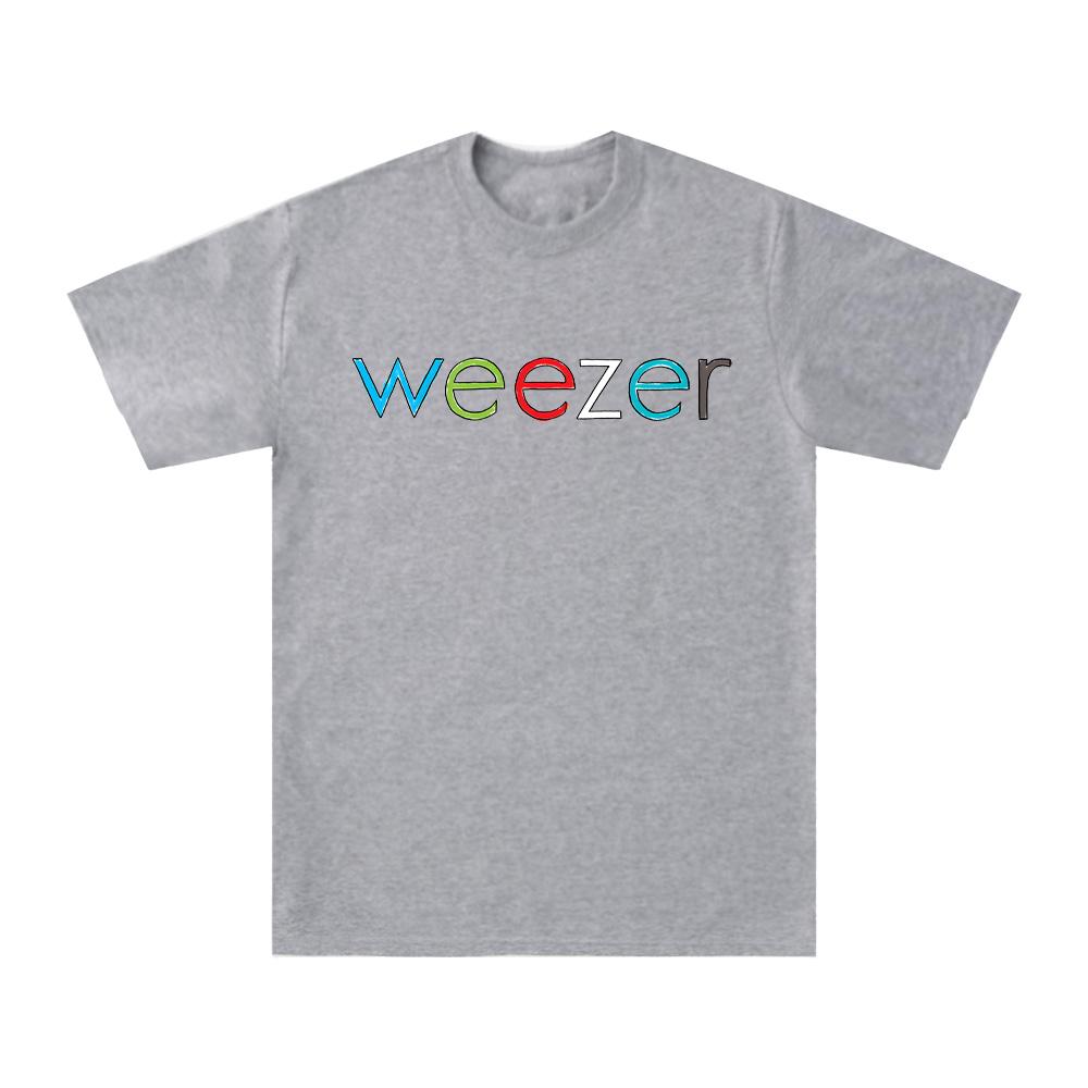 Weezer Coloring Book Tee Weezer Band Cotton T Shirt Vintage Men Women Hip Hop Tee Fashion Short Sleeve Casual Breathable Clothes