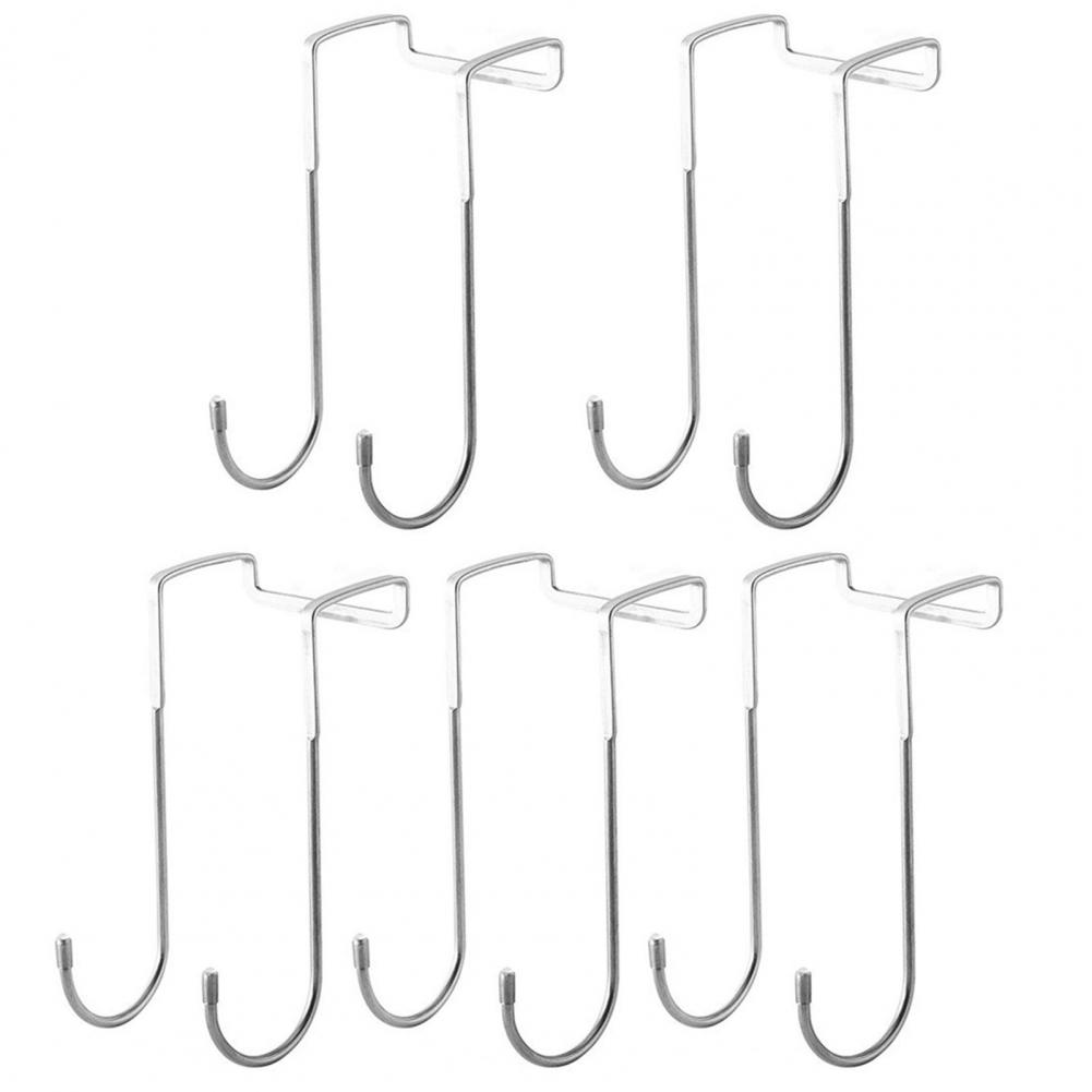 Over Cabinet Door Hook Heavy Duty Metal Double Hook for Closet Kitchen Cabinet Wardrobe Drawer Bathroom Bedroom Dorm