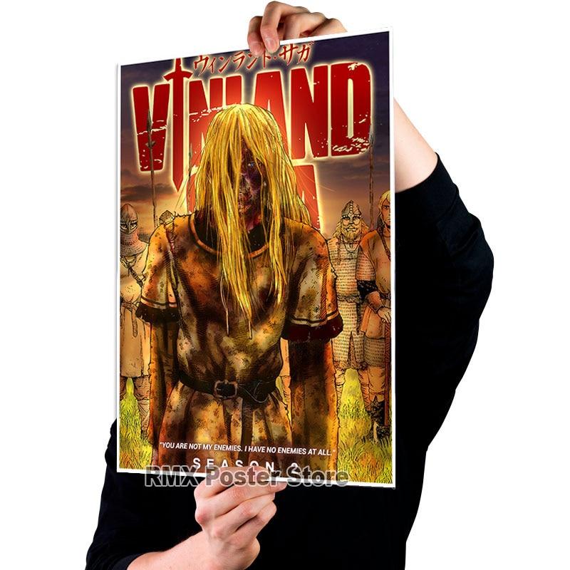 

Аніме Vinland Saga Плакати Естетичний білий крейдований папір Вітальня Декорація Фреска Скандинавський домашній декор Бар Інтер єр Картина 42x30cm