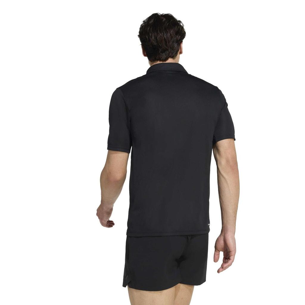 Adidas Men's Workout Essentials Base Polo Shirt, Climacool Athletic Short Sleeve Polo, Black, Size 3L (DE092 KA3563)