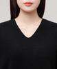 MUSINSA STANDARD WOMAN Women'S Lambswool Ribbed V-Neck Knit [Black]