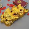 Golden Full Face Mask Plastic Animal Mask Creative Halloween Masks  Festival