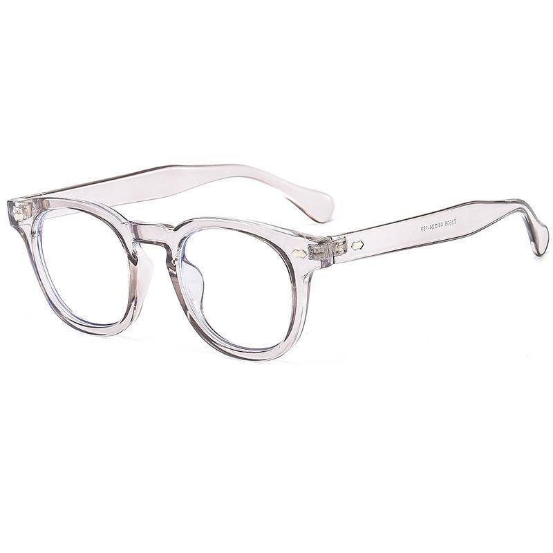 Reisnagel Anti-Blau Flacher Spiegel Herren- Und Damen-Trendiger Schwarzer Rahmen Retro Rundes Gesicht Kleiner Rahmen Street Style Personalisierte Brille