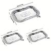 3pcs Elegant Stainless Steel Serving Tray Set Retro Dessert Breakfast Trays Decor Plate with Floral for Serving Drinks and Snack