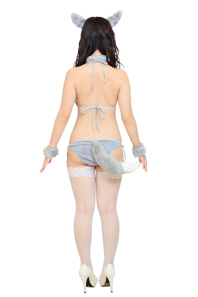 Clearstone SugarPet Cosplay Halloween Silver Wolf Costume for Women, Gray