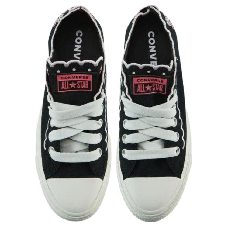 Converse Chuck Taylor SEASONAL Comfortable and Versatile Low-top Canvas Shoes for Women in Black