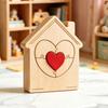 Desk Wood Statue Collectible Tabletop Ornament Desk House Shape Sculpture for Living Room Bedroom Study Dining Room RV