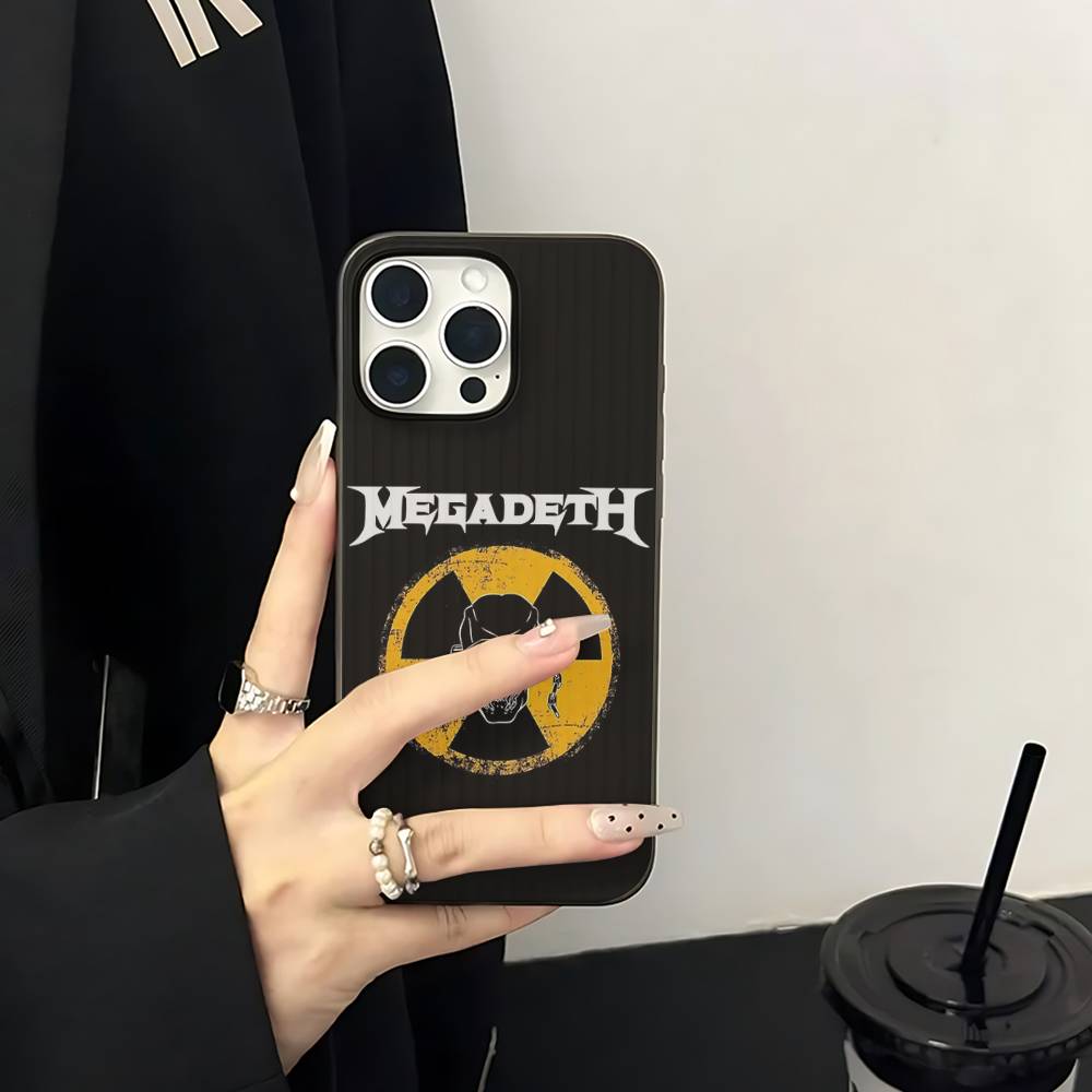 Music Band M-Megadeth For IPhone 16 15 11 12 13 14 17 Pro Max PLUS Pro Soft Corrugated Silicone Back Phone Case