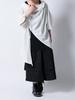 Cut and Sewn Long Fashionable Zip Asymmetric Hooded White F [AS SUPERSONIC] Men's