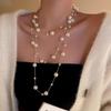 Women S Long Pearl Sweater Chain Luxury Unique Clavicle Necklace