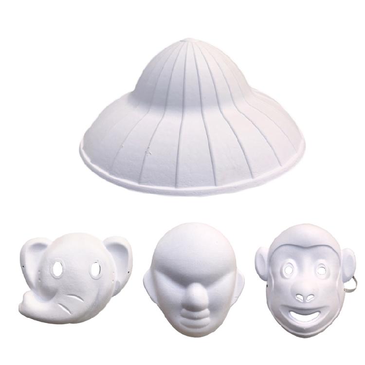 White DIY Blank Paintable Mask Blank Costume Mask DIY Full Face Mask Paintable