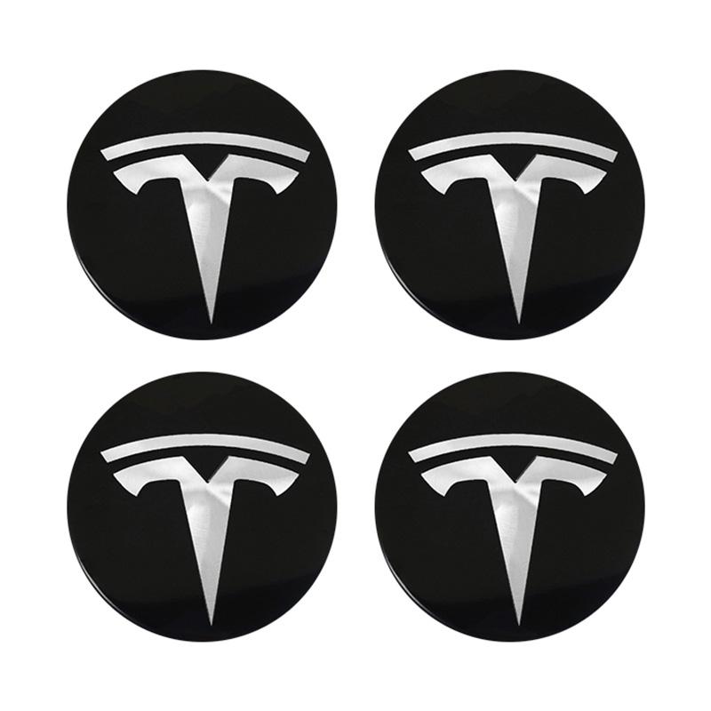 

4Pcs Car Wheel Hub Cap Decal Aluminium Sticker Accessories For Tesla Model 3 S X Y Cybertruck Roadster SpaceX