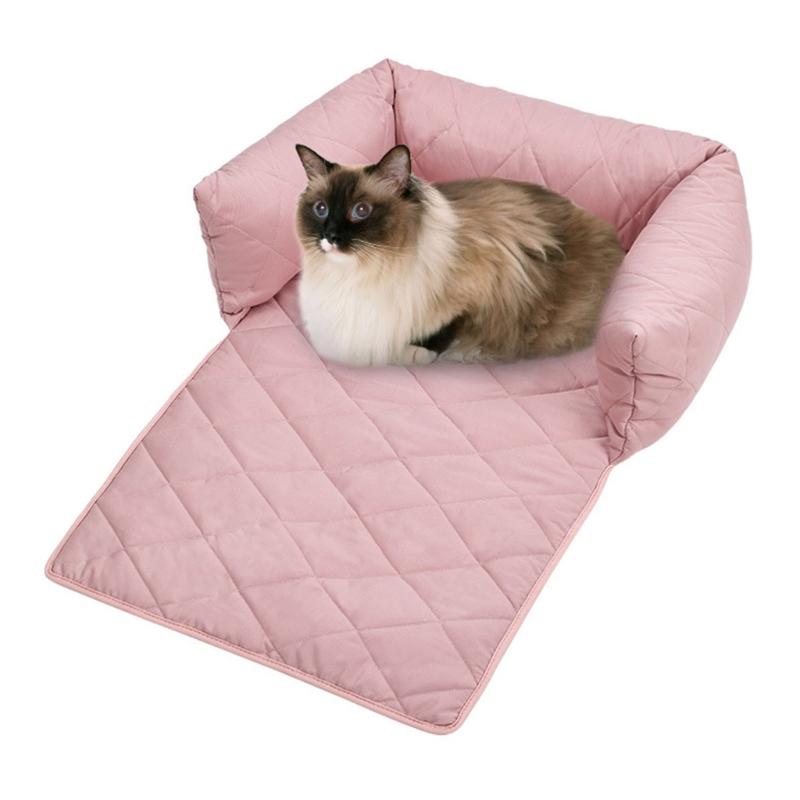 Comfortable Dog Couch Bed with Detachable Liners Removable Cover Headrest Dog Sofa Bed NonSlip Dog Bedding of All Season