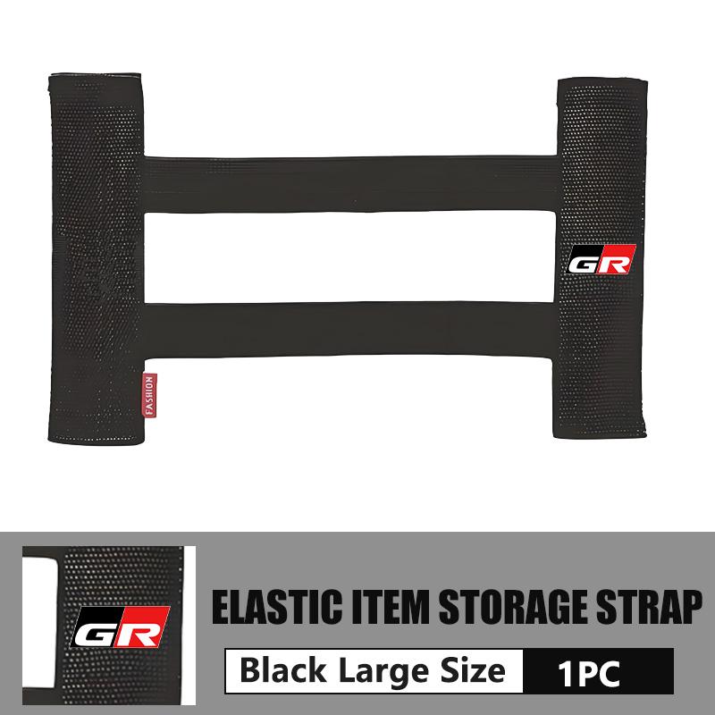 cnkym4 Car Interior Organizer Back Rear Trunk Storage Mesh Fixed Straps For Toyota GR Sport Yaris Chr Auris Rav4 Prius Prado Avensis