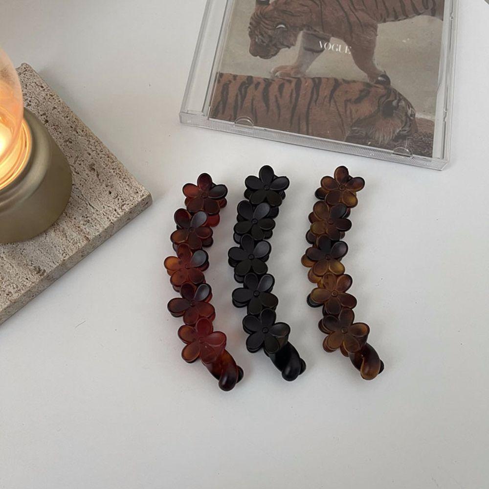 Sweet Shower Women Fashion Accessories Hair Claw Flower Banana Clips Acrylic Vintage Hair Clips