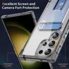Luxury Wallet Card Slot Metal Bracket Four Corner Shockproof Phone Case for Samsung S24 Ultra S22 S21 S23 Plus Note 20 Ultra