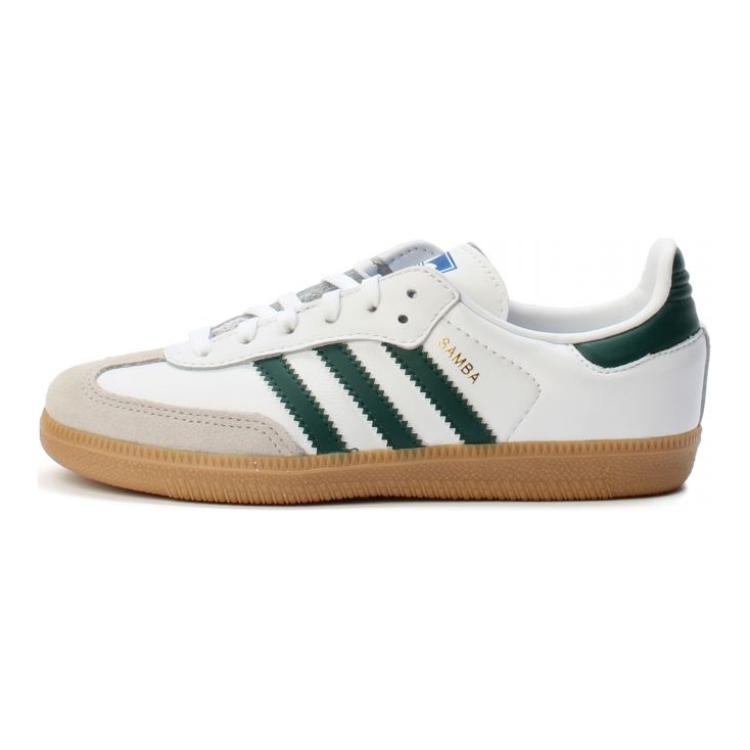 Adidas Samba OG J White Collegiate Green Gum Kids Sneakers Cloud-White IE1334