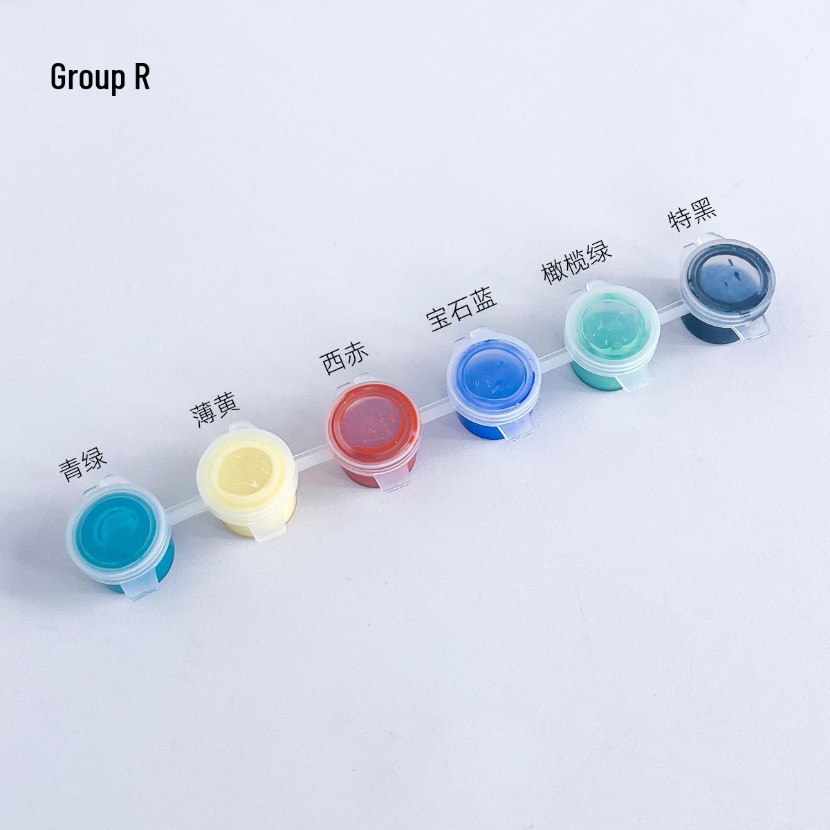 6-Color Overglaze Liquid Ceramic Pigment Stick Set for Beginners (Fires at 750-850°C)