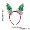 Christmas Tree Hairhoop Glittering Festive Holiday Headwear Gold Glitter Headband Festive Christmas Headbands For Christmas