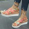 Fashion Zapatos Mujer Hot Sale Fashion Comfortable Floral Sexy Banquet Fish Mouth Soft Buckle Light Sandals Women's Casual Wedge Shoes