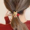 2024 New Year Hair Tie Zodiac Dragon Elastic Hair Bands Women Girls Hair Rope