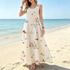 Women's Floral Maxi Dress Sleeveless Soft Flowy Summer Dress for Beach Vacation,Daily Commute & Casual Outings