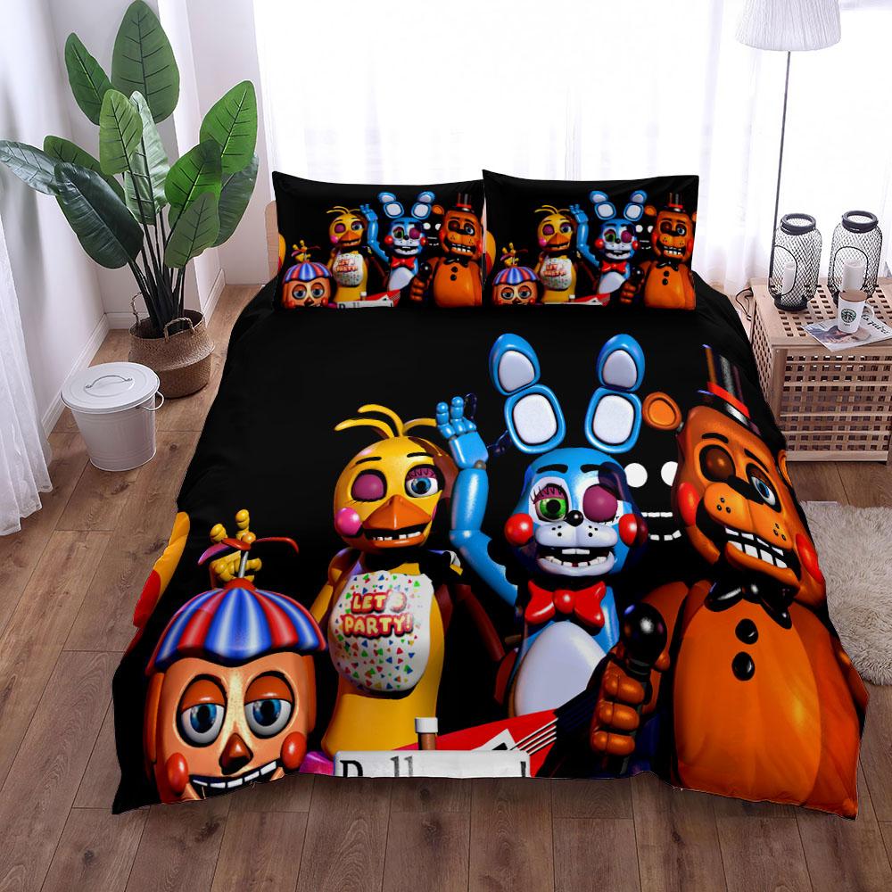 Friday Night Bear Duvet Cover Set King Queen Double Full Twin Single Size Bed Linen Set