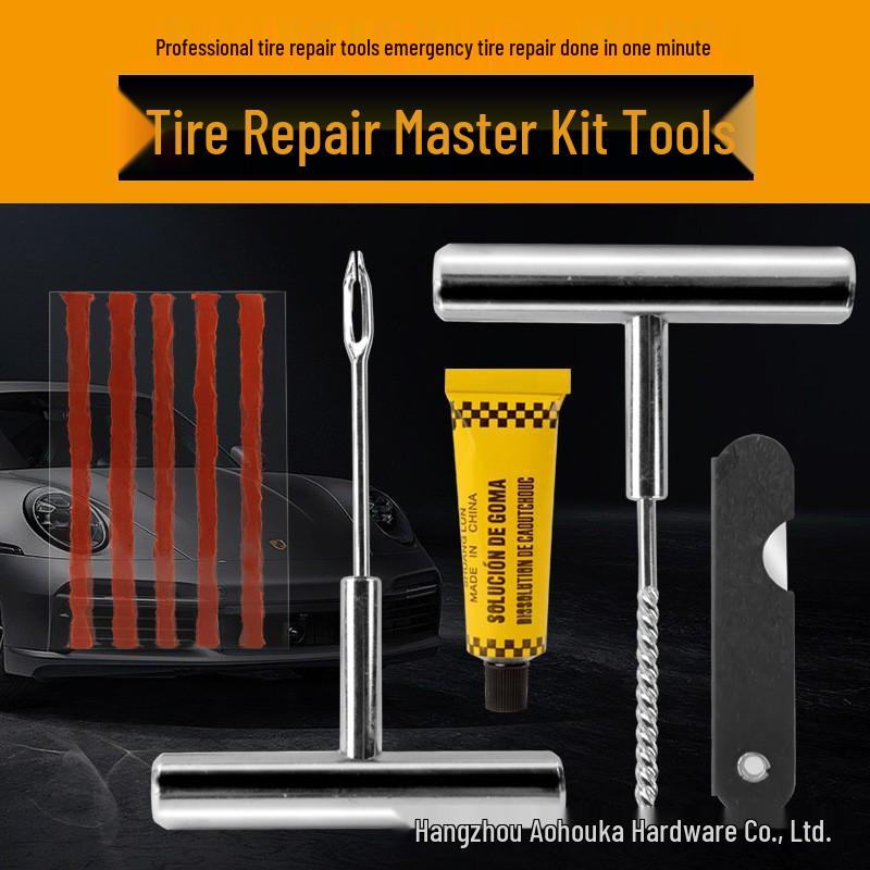 Motorcycle Tubeless Tire Quick Repair Kit - Outdoor Emergency Tool