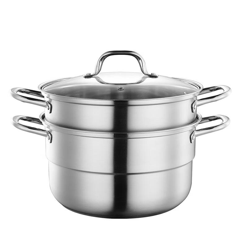 BoBao 28cm 2-Tier Stainless Steel Steamer & Soup Pot