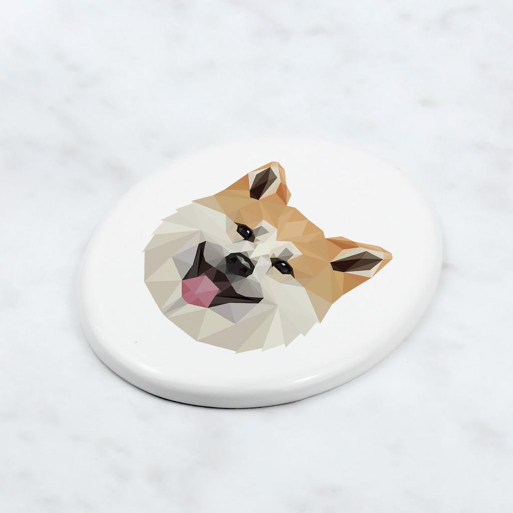 Akita, Akita Inu -Płytka Ze Zdjęciem I Napisem Geometryczna Marki Art-Dog