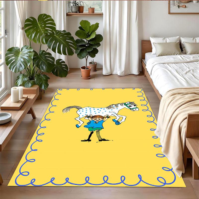 Crystal Velvet Rug Soft Non Slip Indoor Floor Mat Home DecorPippi Longstocking