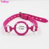 Pink Silicone Open Mouth Gag Oral Sex Ring   Restraints Gags