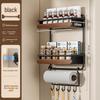 Dual-Layer Magnetic Kitchen Shelf for Refrigerator - Punch-Free Spice Rack Organizer