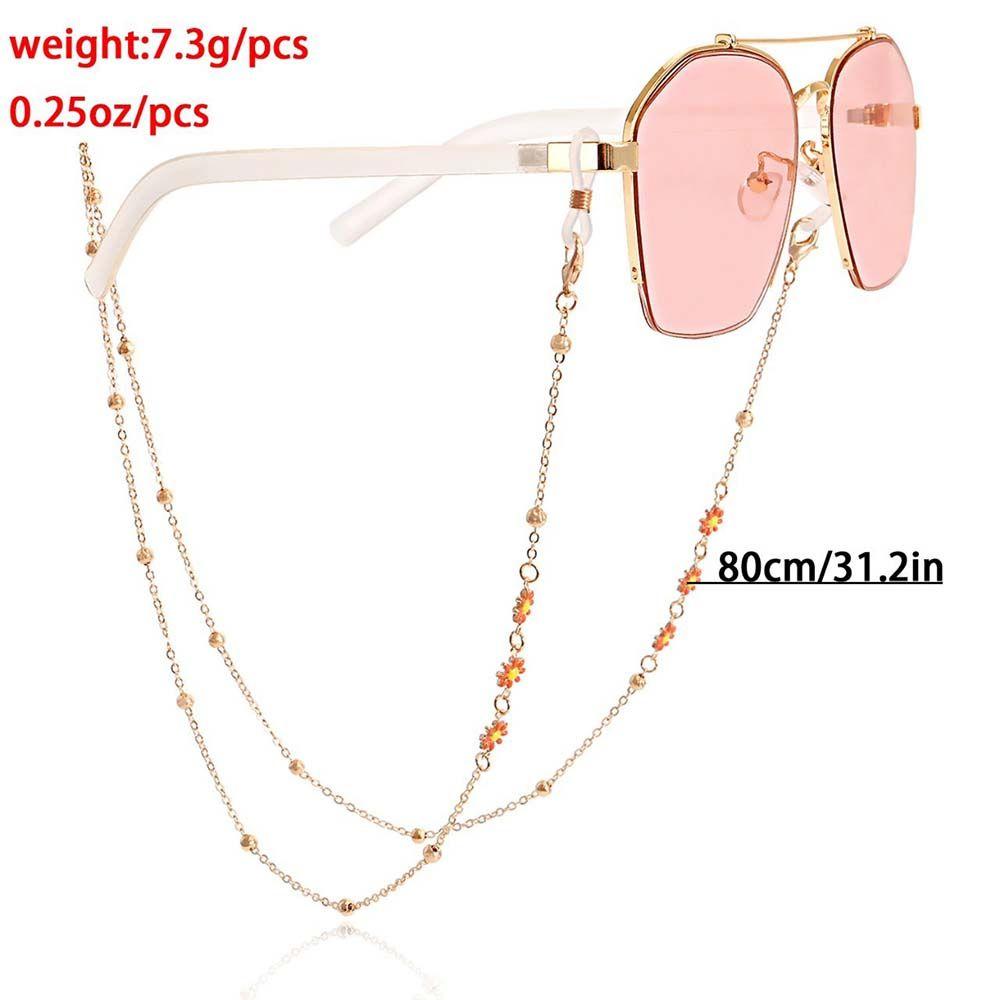 Vintage Fashion Colorful Flower Eyewear Accessories Sunglasses Chain Eyeglasses Lanyard Mask Chain