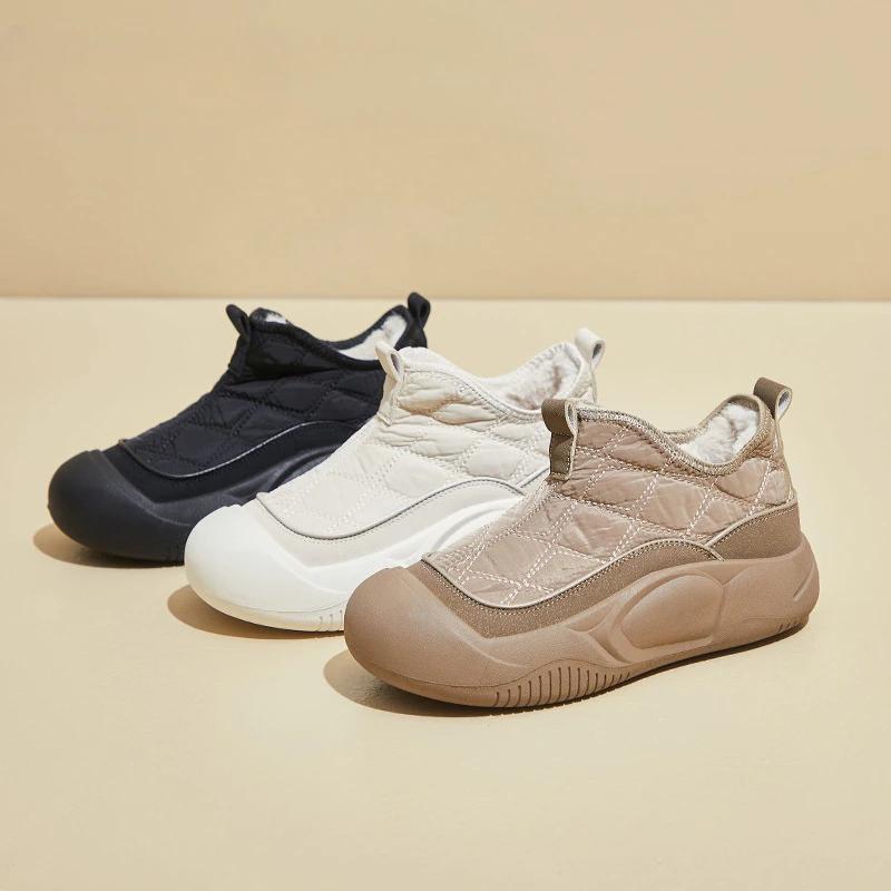 Fashion Winter New Snow Boots Ladies Warm Thick soled Shoes Comfortable velvet cotton boots Outdoor waterproof ladies shoes Mujer traf