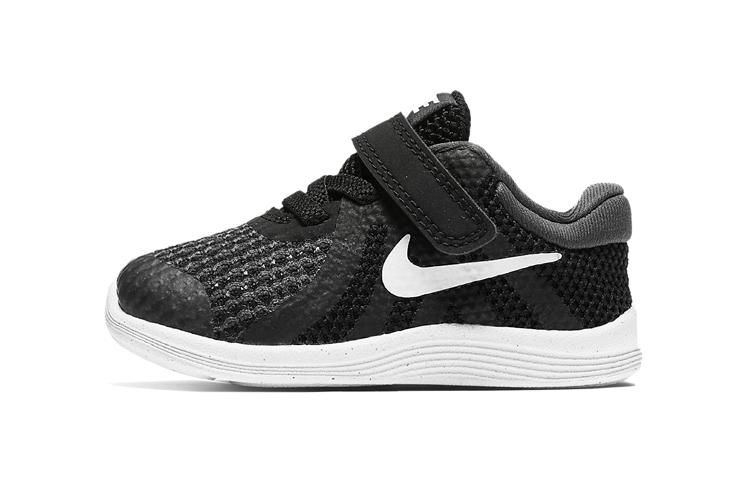 Nike REVOLUTION 4 Revolution 4 Дышащие Амортизирующие Низкие Беговые Кроссовки Черный Младенец И Малыш 943304-006 26