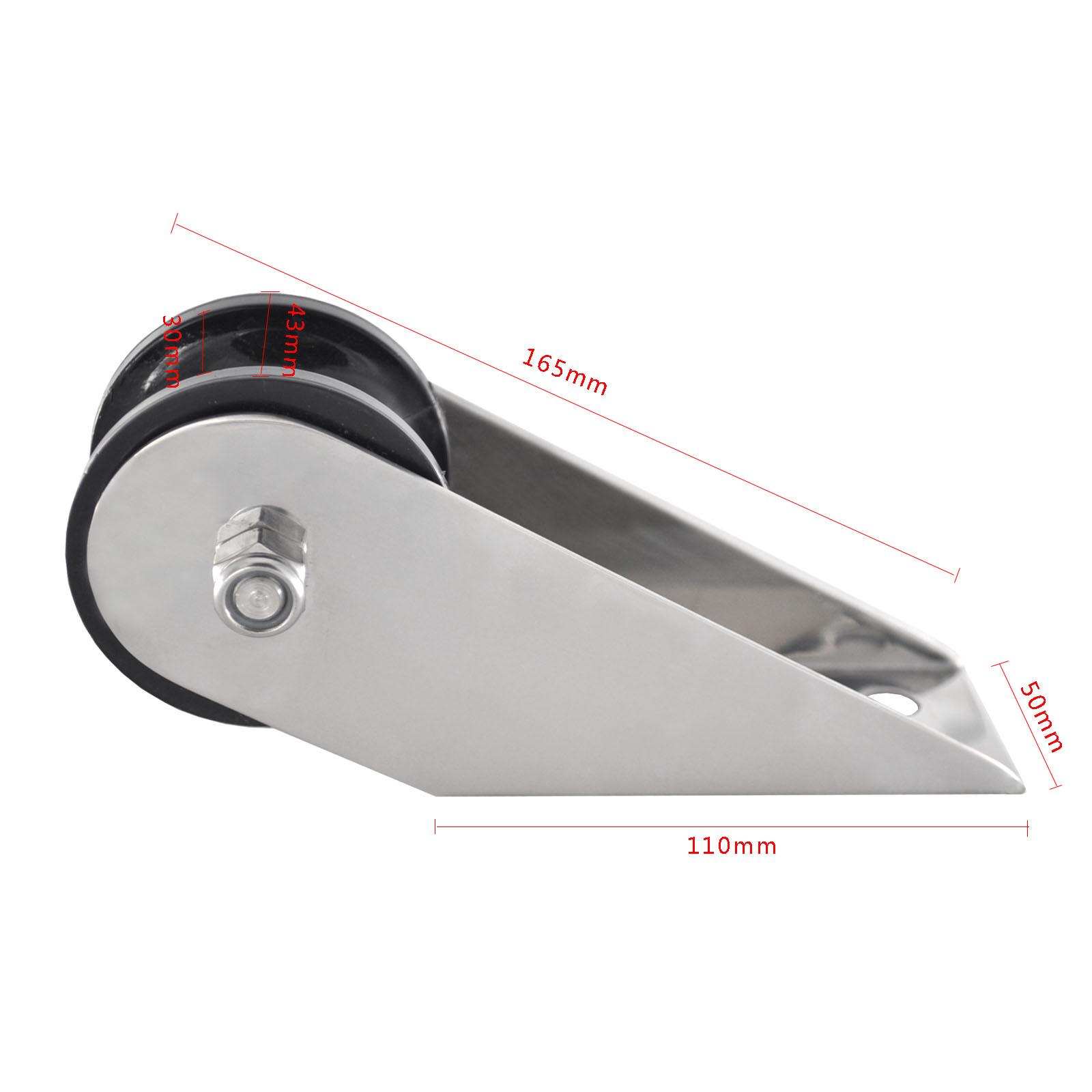 ISURE MARINE Anchor Roller,Stainless Steel Heavy Duty Boat Bow Anchor Rubber Roller,Fixed Marine Yacht Docking 1PCS
