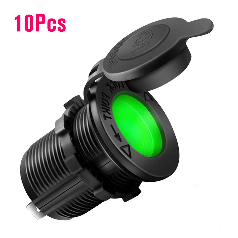 10 יחידות שקע מצית לרכב 12V לרכב סירה אופנוע טרקטור שקע חשמל שקע אביזרי רכב עמיד למים