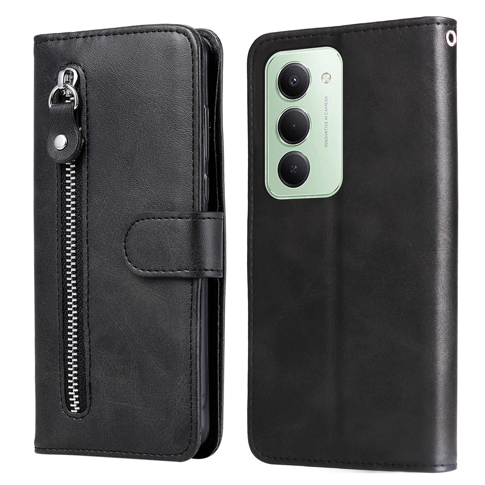 

Для Xiaomi Redmi 15 4G (США) (171 мм) Чехлы из ПУ кожи с карманом на молнии, кошелек, чехол для телефона, подставка B