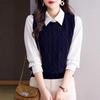 Women's Autumn Sleeveless Knit Vest – Versatile Layering Cardigan, Loose Fit, Yellow Brown (2025 New)