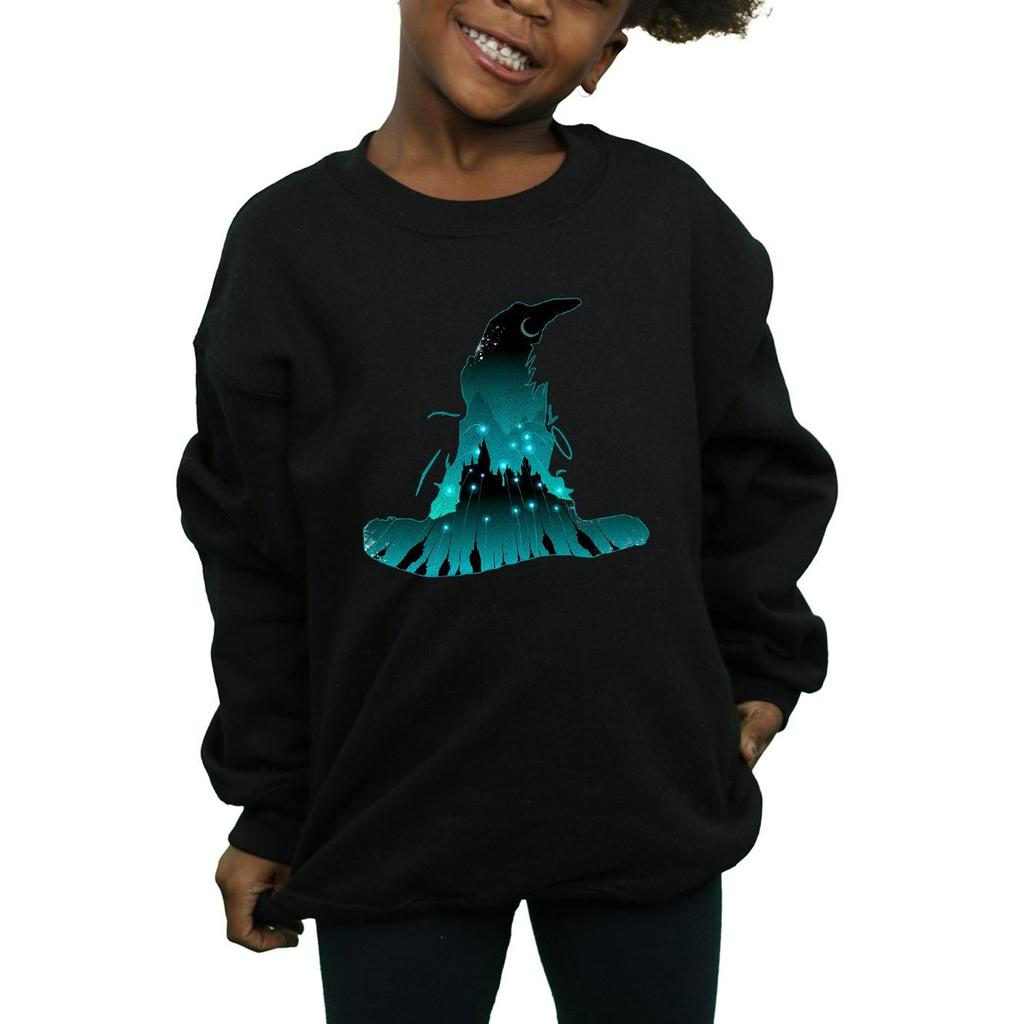 HARRY POTTER Girls Hogwarts Silhouette Sweatshirt