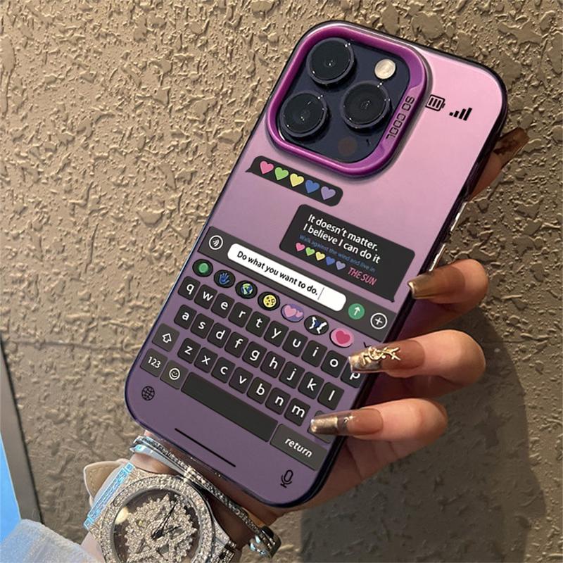 Creative Cool Chat Interface Matte Texture Phone For iPhone 16 15 14 13 12 11 Pro Max Shockproof Bumper Cover Case Funda